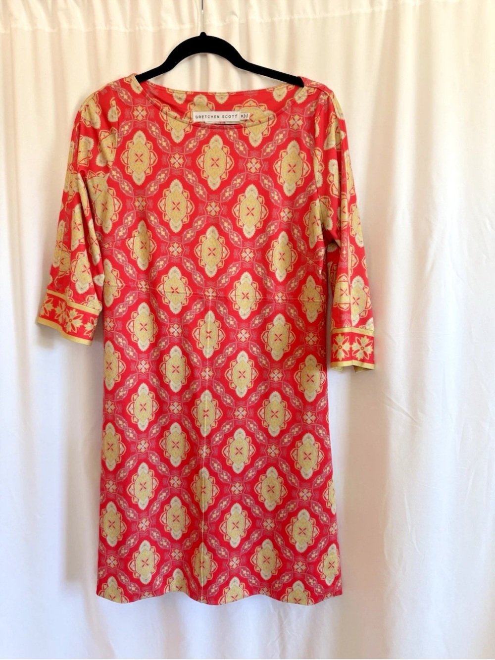 Gretchen Scott Red Medallion Tunic Dress - Size Medium